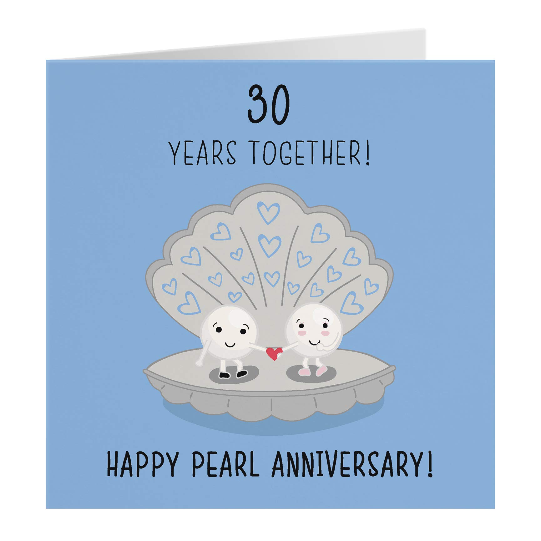 Hunts England 30th Wedding Anniversary Card - Pearl Anniversary - Iconic Collection - Standard - 148 x 148 mm — image 1