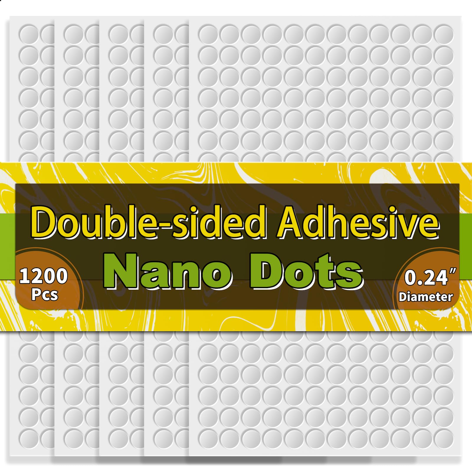 Photo 1 of Piteno® 1200Pcs Double Sided Adhesive Dots, 0.24" Clear Removable Sticky Adhesive Mounting Putty, Waterproof No Trace Dots Adhesive Putty for Poster Picture Festival Decoration Museum (6mm)