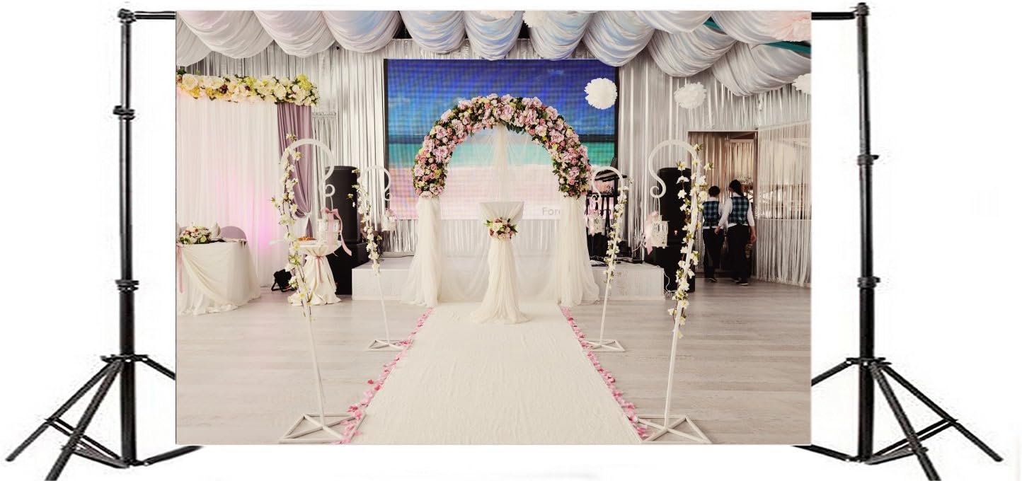 Amazon Com Yeele 5x4ft Wedding Backdrop Arch Flowers Carpet