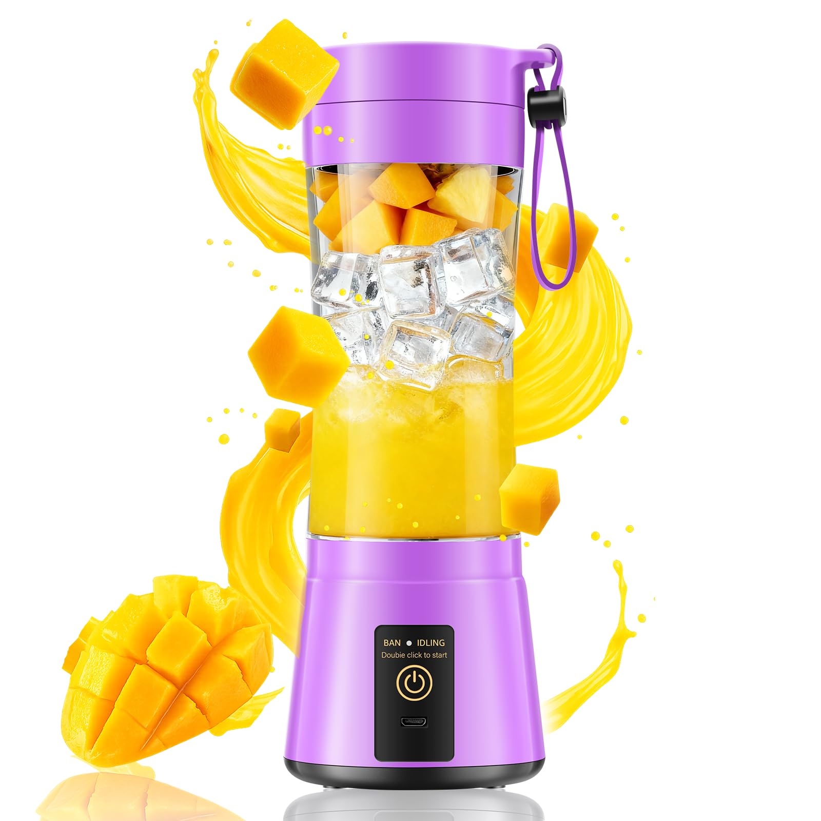 Photo 1 of *MINOR DAMAGE - USED*
Cordless Personal Size Portable Blender - 380Ml Blender Smoothies and Shakes, BPA Free Traveling Juice Cup with Powerful Blending, Freshly Squeezed in Sports/Travel/Home