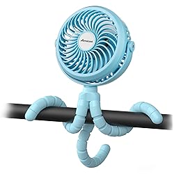 AMACOOL Battery Operated Stroller Fan Flexible