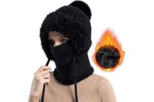 HAIMEIKANG Balaclava Ski Hat Wind-Resistant Hat Cap Scarf for Women and Men - Face Cover for Extreme Cold Weather Gear