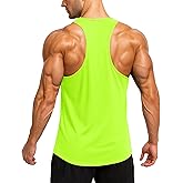 MAGCOMSEN Men's UPF 50+ Tank Tops Y Back Quick Dry Workout Gym Sleeveless Muscle Shirts Summer Bodybuilding Cut Off Shirt