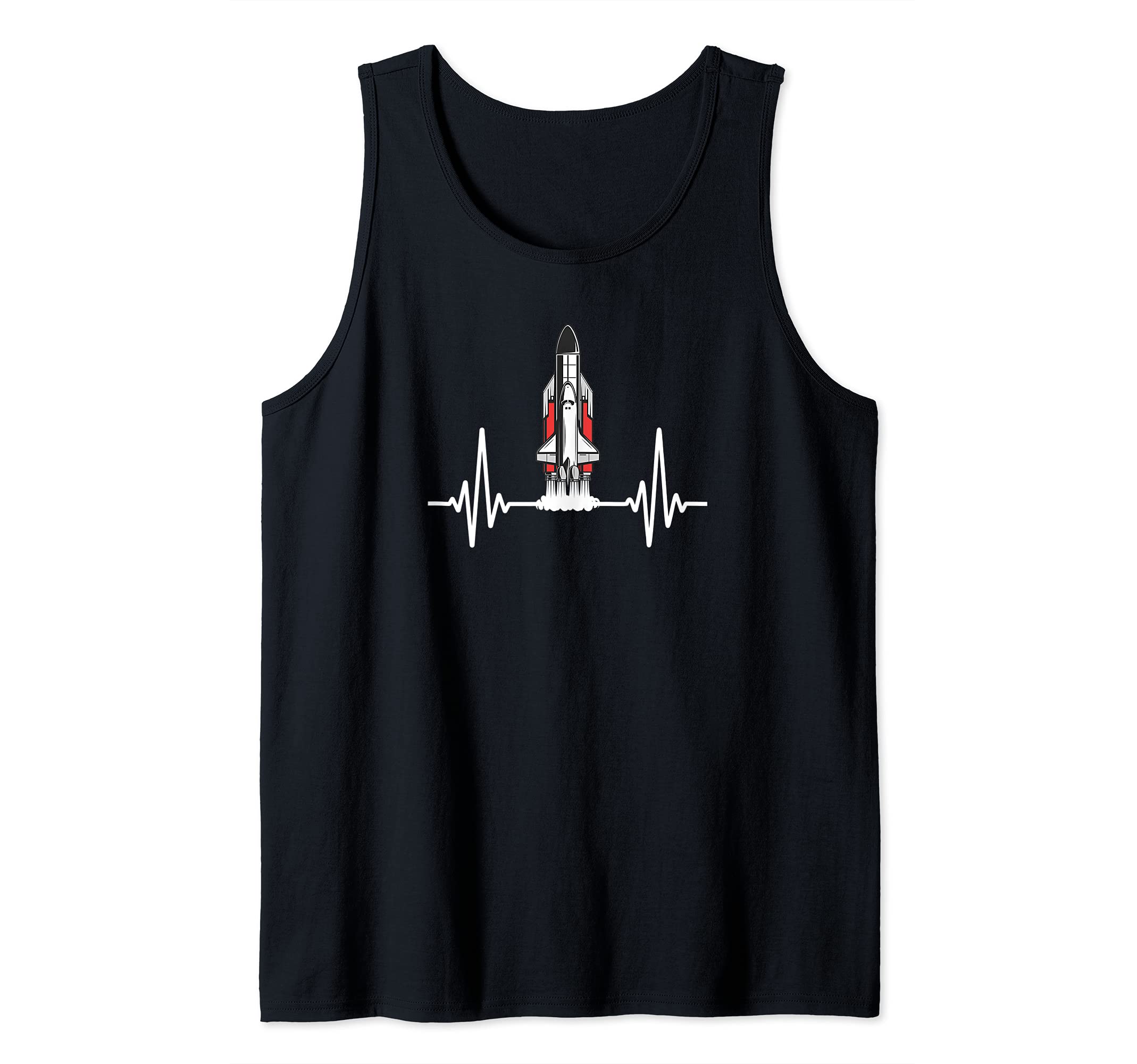 Rocket Spaceship Heartbeat | Aerospace Engineering Tank Top