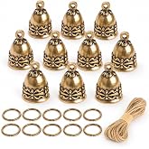 10pcs Solid Brass Bells Handmade Small Bells for Crafts, Wind Chimes for Home, Door Bells or Decoration Bells for Wedding Decorations, Christmas Decorations