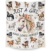 Horse Gifts for Girls 10-12 - 50" x 60" Inches Horse Blanket Gifts for Teens - Warm Soft Blankets for Couch, Bed & Travel