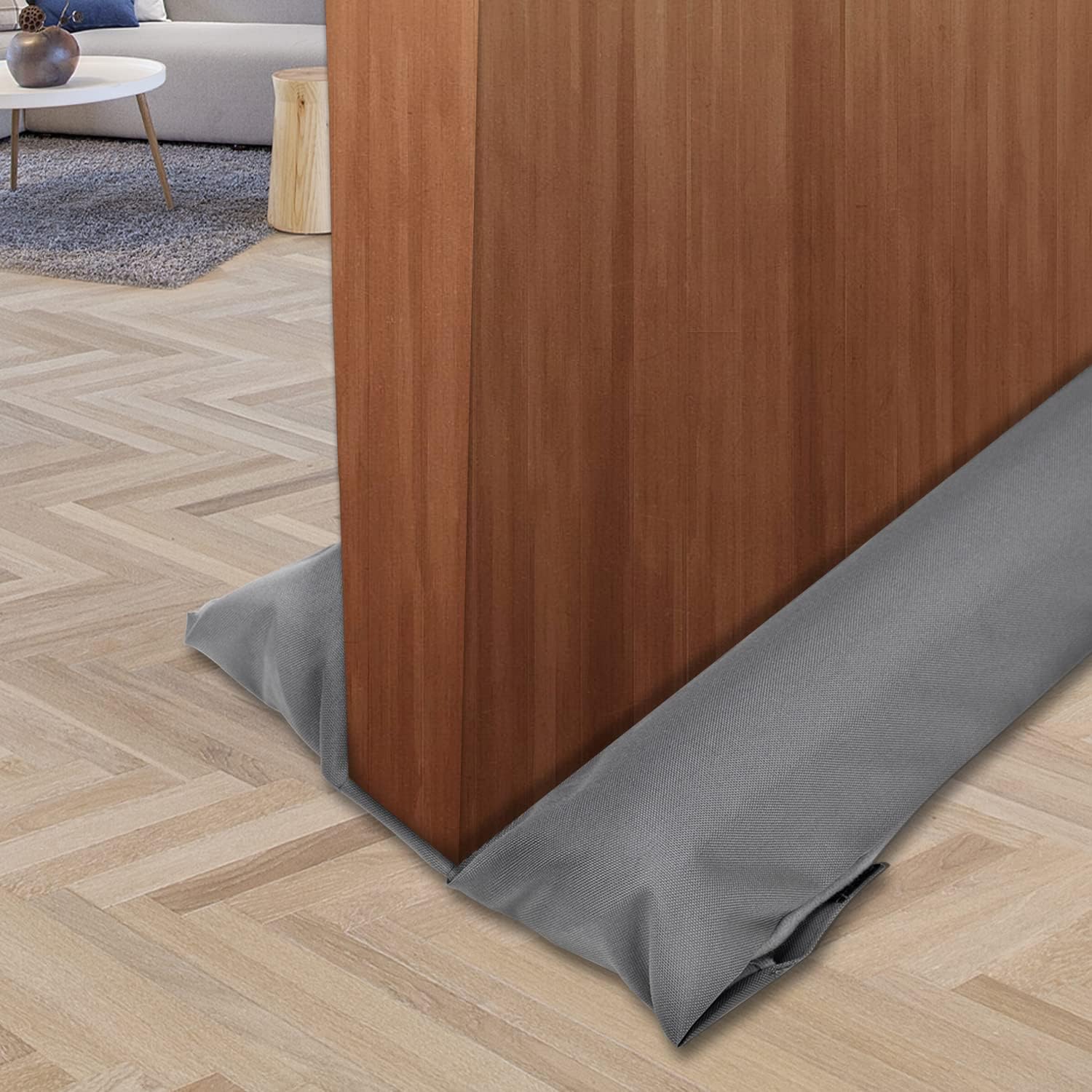 Draft Stoppers - VISEMAN Twin Door Draft Stopper, Inflatable Door Blocker, Adjustable Door Sweeps for Bottom of Door and Window, 34