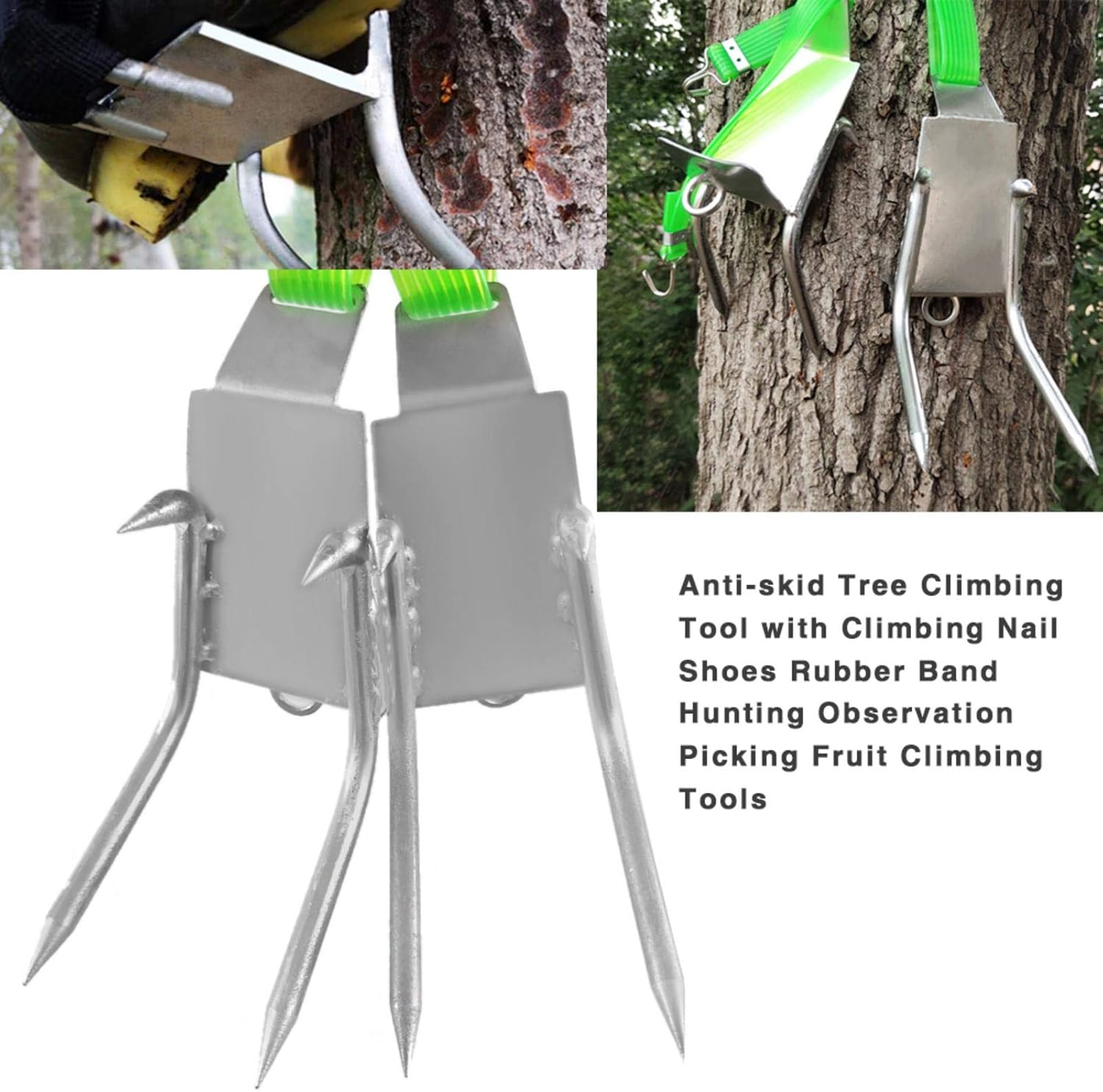 AntiSkid Tree Climbing Tool with Climbing Nail Shoes and