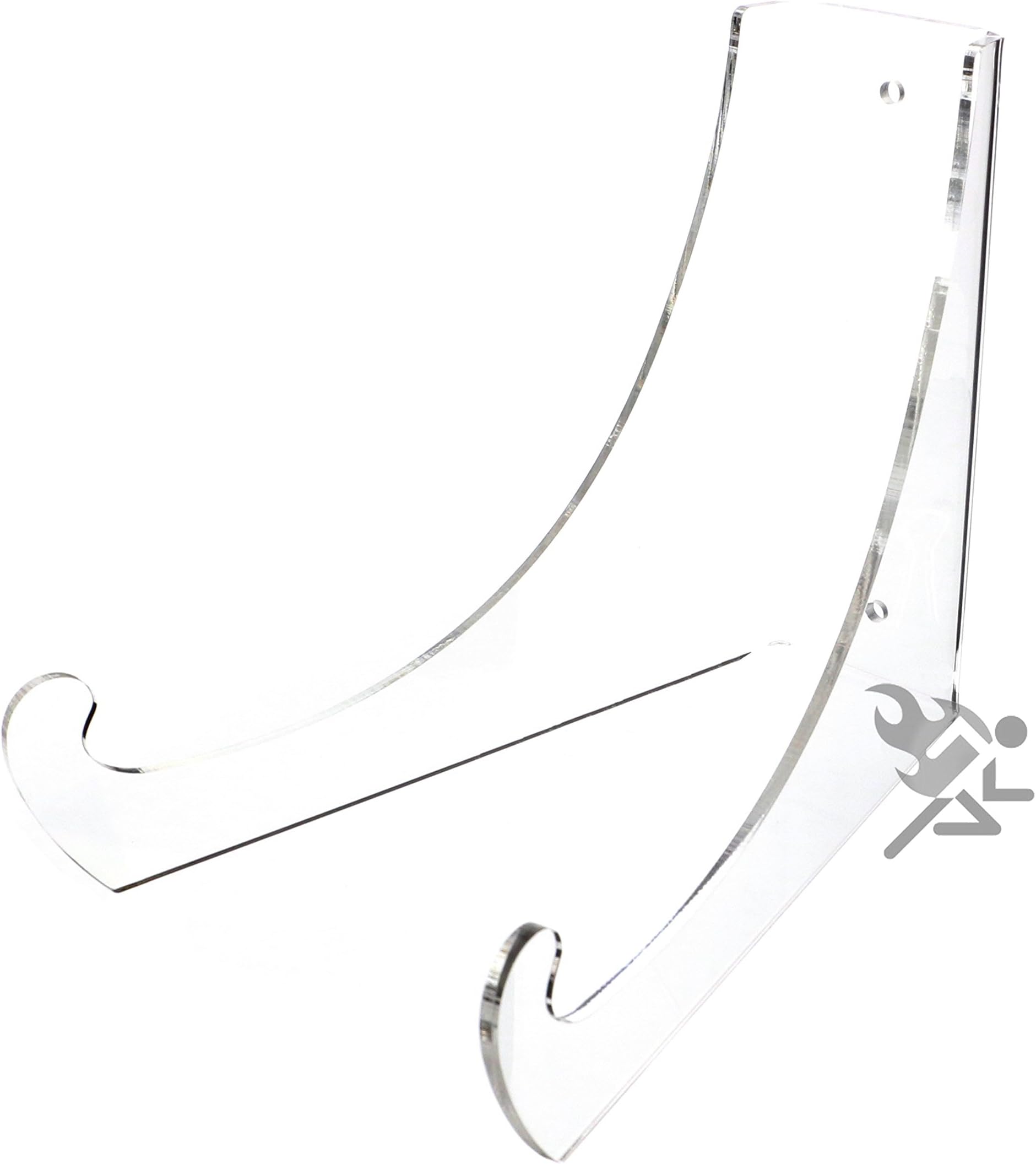 OnFireGuy (2) New 8" Large Clear Acrylic Bowl Easel Display Stands for 8" to 13" Platters and Bowls