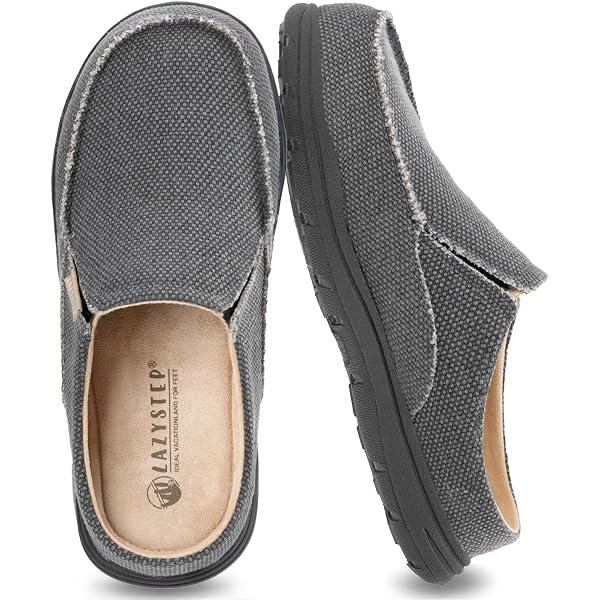 Isotoner Men's Microterry Clog Slippers - Charcoal Grey, Large (9.5-10.5), Memory Foam Indoor/Outdoor - View #6