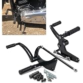 TOFR CNC 12" Forward Controls for Harley Softail Street Bob Low Rider 18-24 | Compatible with Softail Standard FXST FXBB FXBBS FXLR Billet Anodized in Black Footpegs