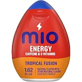 mio Energy Liquid Water Enhancer, Tropical Fusion, 1.62 fl oz | 90 mg Caffeine per Serving for Energy, Control Caffeine &amp; Flavor with a Squeeze, a Portable Water Enhancer for On-the-Go