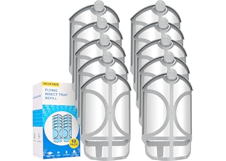 10 Pack Flying Trap Refills Compatible with zzevo Flying Insect Trap Refill, Insect Replacement Kit for M364…