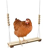 Chicken Swing Toy for Coop Handmade in USA!!! Natural Safe Wooden Accessories Large Durable Perch Ladder for Poultry Run Roos