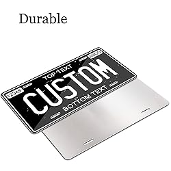 Metal Custom License Plate - 6x12 Inch - Select