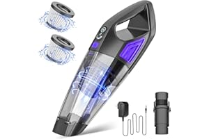 ATONEP Handheld Vacuum Cordless Cleaner,Powerful Portable and Dust Buster Hand Vcauum Rechargeable with Large-Capacity Battery for CarPetOfficeHome