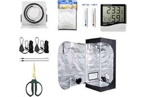 CDMALL Small Grow Tent Room Complete Kit 16"x16"x48" Kit Hydroponic Growing System Indoor Plants Growng Dark Room + Hydroponics Growing Setup Accessories (16"x16"x48" Kit)