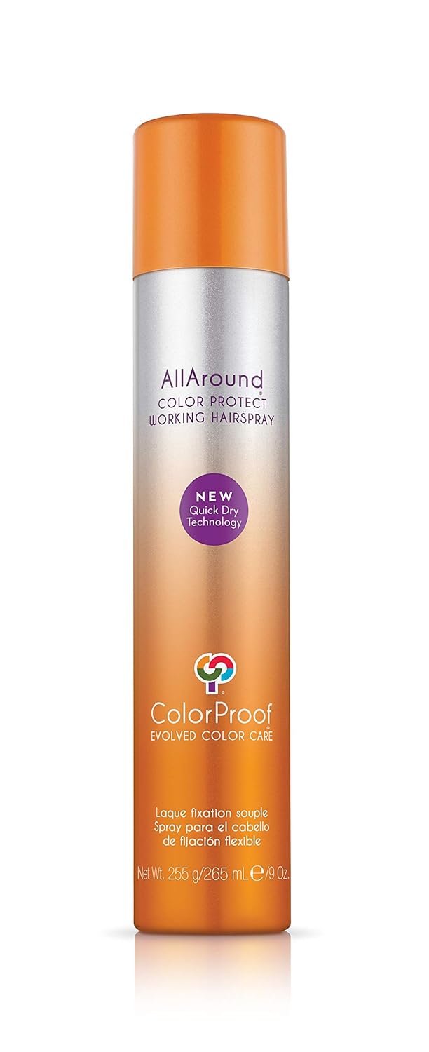 ColorProof AllAround Color Protect Working HairSpray: Flexible Hold Fine Mist Spray, Medium Hold Hairspray, for Color-Treated Hair and Heat Protection