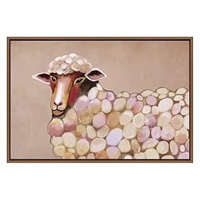 SIGNWIN Framed Canvas Wall Art Colorful Animals Abstract...