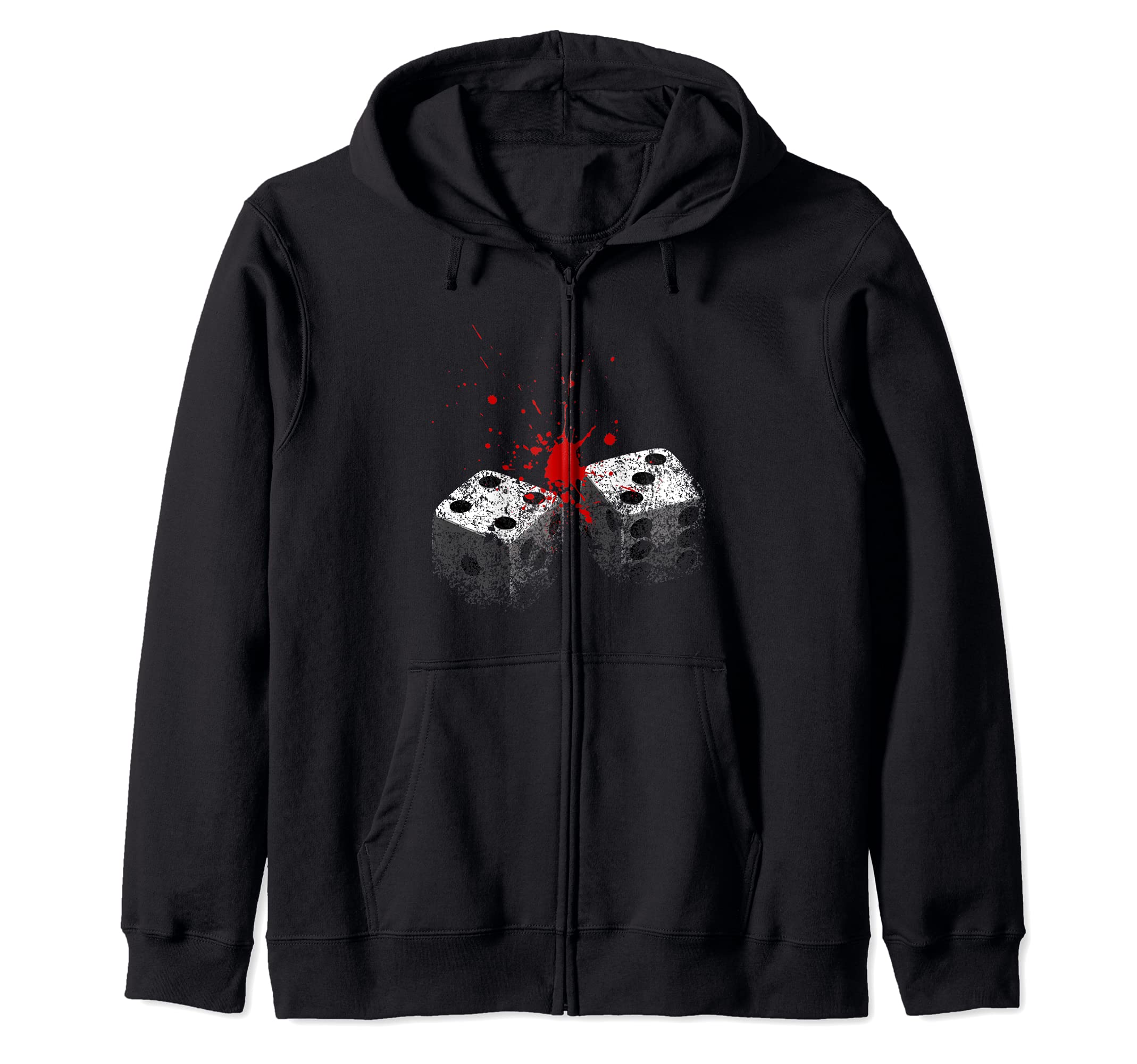 Lucky 7-Dice roll-Seven deadly sins-Gambling Zip Hoodie
