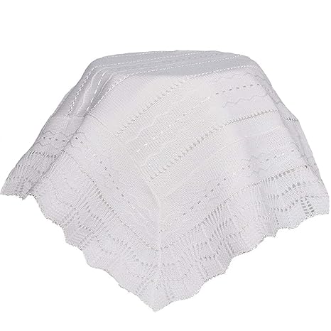 white christening shawl