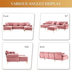 Wrofly U-Shaped Sectional Sofa Couch, 114" Comfy