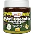 Gulluoglu Dubai Chocolate Pistachio Peanut Spread – Rich & Creamy Middle Eastern Chocolate Paste with Roasted Pistachios & Peanuts, 7 oz (200g) Jar – Gourmet Halal Dessert