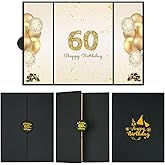 LDFDRT 60th Birthday Party Decorations Signature Guest Book Big Birthday Card Party Guest Book Signature Book Guestbook 60 Years Old Birthday Gifts Signing Card Board