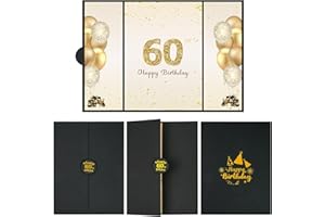 LDFDRT 60th Birthday Party Decorations Signature Guest Book Big Birthday Card Party Guest Book Signature Book Guestbook 60 Years Old Birthday Gifts Signing Card Board