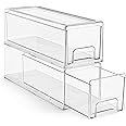 Amazon.com: Sorbus Small Clear Stackable Storage Drawers – 2-Pack ...
