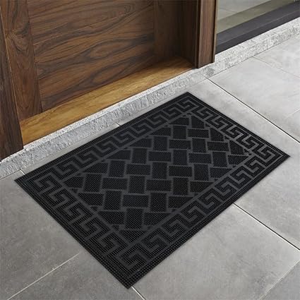 SPARROW DECORS Doormat for Home, Anti-slip, Brown Black Rubber for Main Door, Bedroom, Entrance, Kitchen