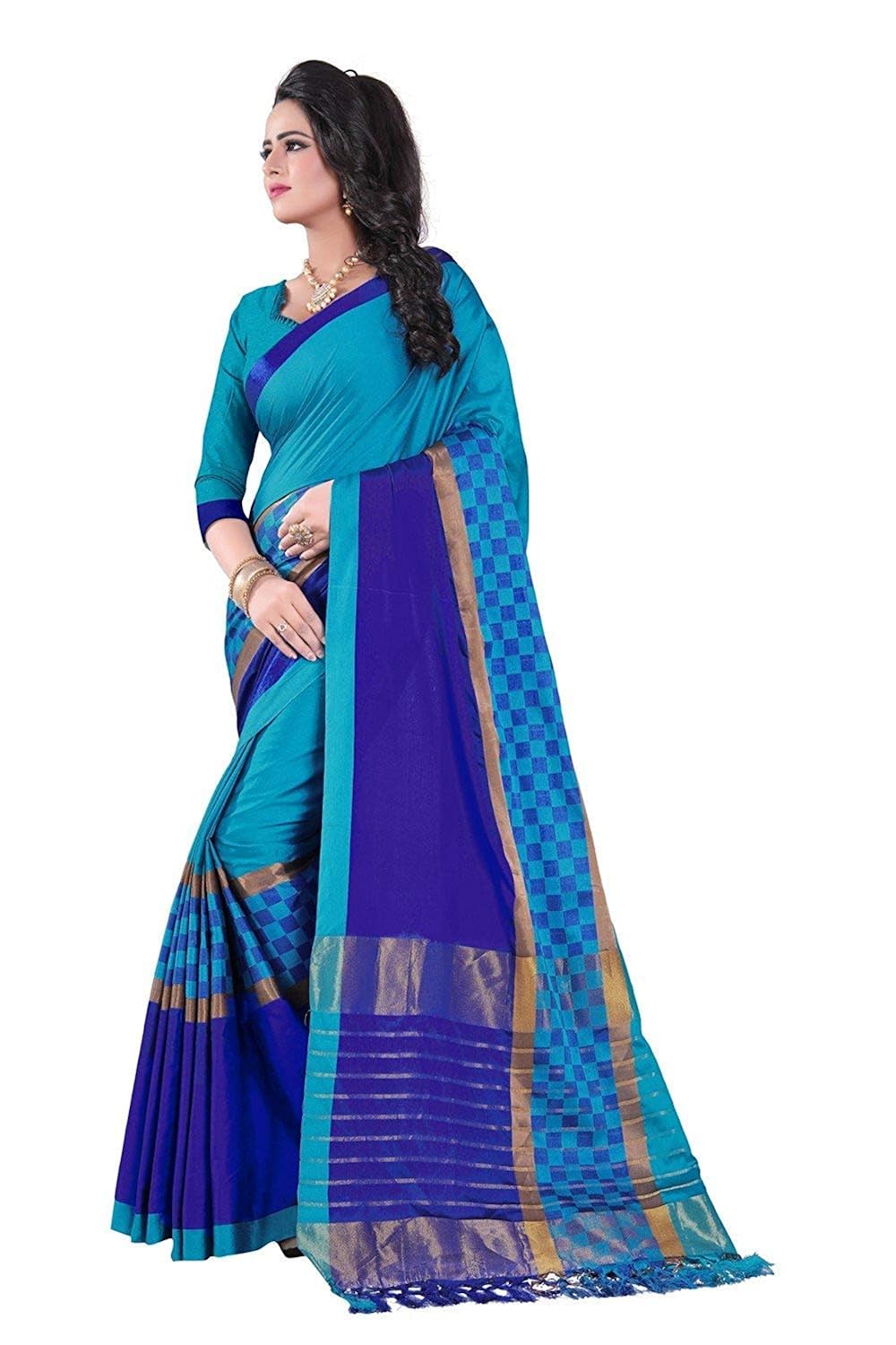 art decor sarees cotton saree with blouse piece