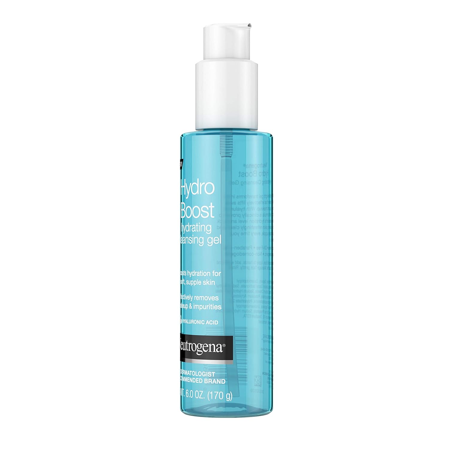 Neutrogena Hydro Boost Lightweight Hydrating Facial Cleansing Gel for Sensitive Skin, Gentle Face Wash & Makeup Remover with Hyaluronic Acid, Hypoallergenic & Non Comedogenic, 6 oz: Prime Pantry