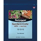 Fertilome (12140) Garden Cote Fertilizer 12-12-12 Slow Release, 1 lb | 12-12-12 + micronutrients slow-release - Moisture/temp activated for flowers, vegs &amp; citrus - Gardeners