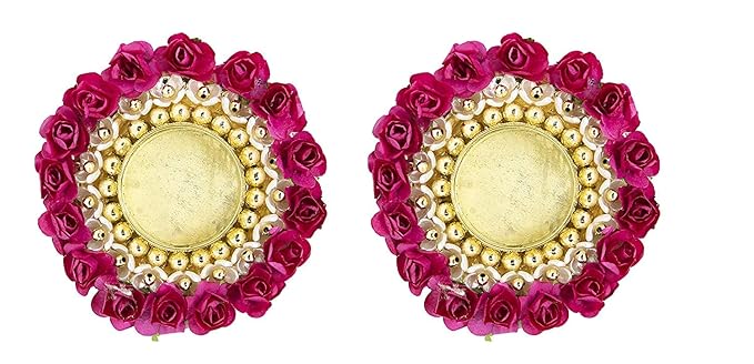 Pelo Multicolor Home Decorative Diya Set of 2 for Diwali Gift, Pooja Room Decoration -Pack of 1