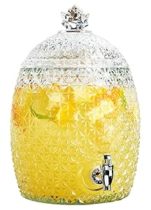 Home Essentials & Beyond Monaco 1.7 gallon Pineapple Beverage Dispenser, Clear