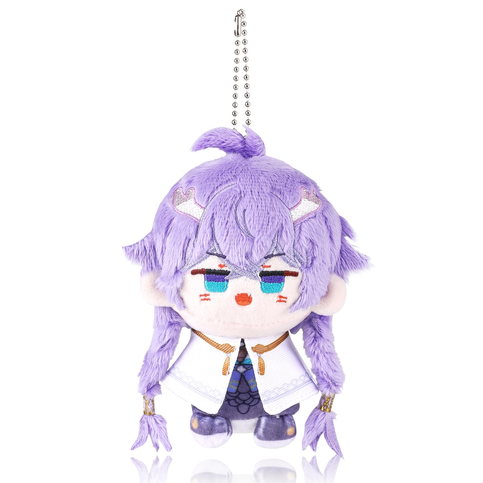 UTIEHD Anime Game HSR Character Bag Charm, Cute 4-Inch Collectible Keychain Pendant, Compact Size for Backpacks and Keys for Fans (Bailu)