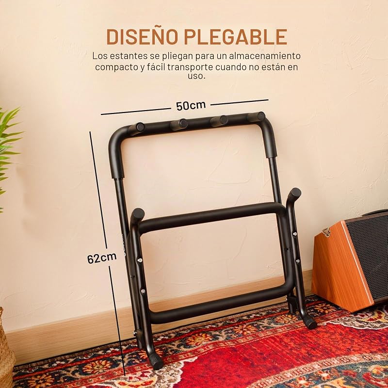 Soporte Multi Guitarra Suelo: Para 3 Guitarras Expositor Para Guitarras Acústicas Bajo Eléctrico, CY0344