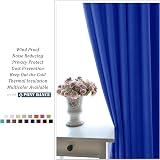 PONY DANCE Royal Blue Thermal Blackout Curtains 2 Panels 46 x 54 in view 8