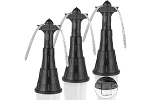 UPALLED Fly Fans for Tables 3pcs,Outdoor Table Top Fly Fan Height adjustable for Picnic Patio Home Telescopic,Portable Belfans Fly Fans With Hanging Upside Down