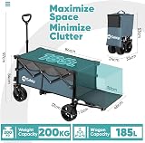 Sekey 185L Folding Camping Trolley 440LBS Heavy Duty Utility Wagon view 2