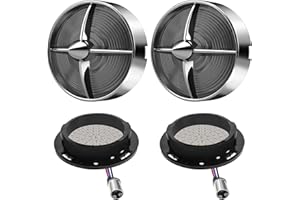 BOSYCY Motorcycle LED Turn Signals With 3 1/4" Smoke Lens Covers 2 Pack, 1157 Dual Contact Front Rear White Amber Lights Custom Turbo Lamps Universal Fit Harley Ultra Classic Electra Glide Road King