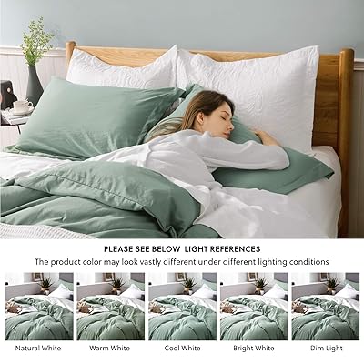 Buy Bedsure Duvet Covers Queen Size Sage Green Ultra Soft Washed Microfiber Comforter Cover Sets 3 Pieces With Zipper Closure 1 Duvet Cover 90x90 Inches 2 Pillow Shams Online In Indonesia B0891vd8k9