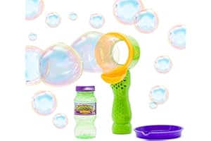 Gazillion Bubbles VorTech Wand - Handheld Bladeless Bubble Fan - Safe, Bladeless Design - Ideal for Outdoor Fun - Includes 4 
