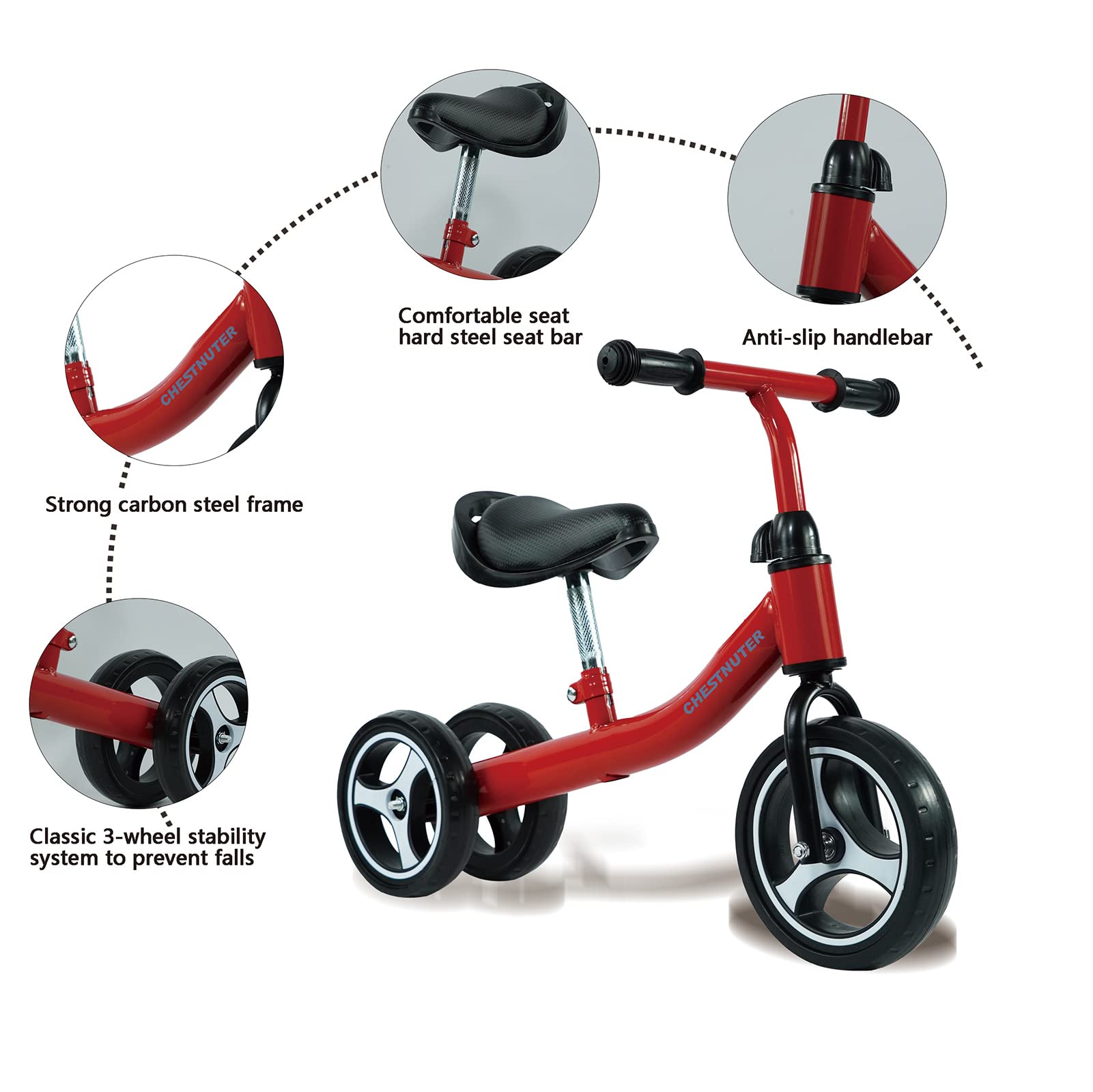 Baby Balance Bike, 1 2 3 Year Old Gifts,Ride on Toys for 1 Year Old, Best First Birthday Gift, Toddler Bike with 3 Wheels no Pedal