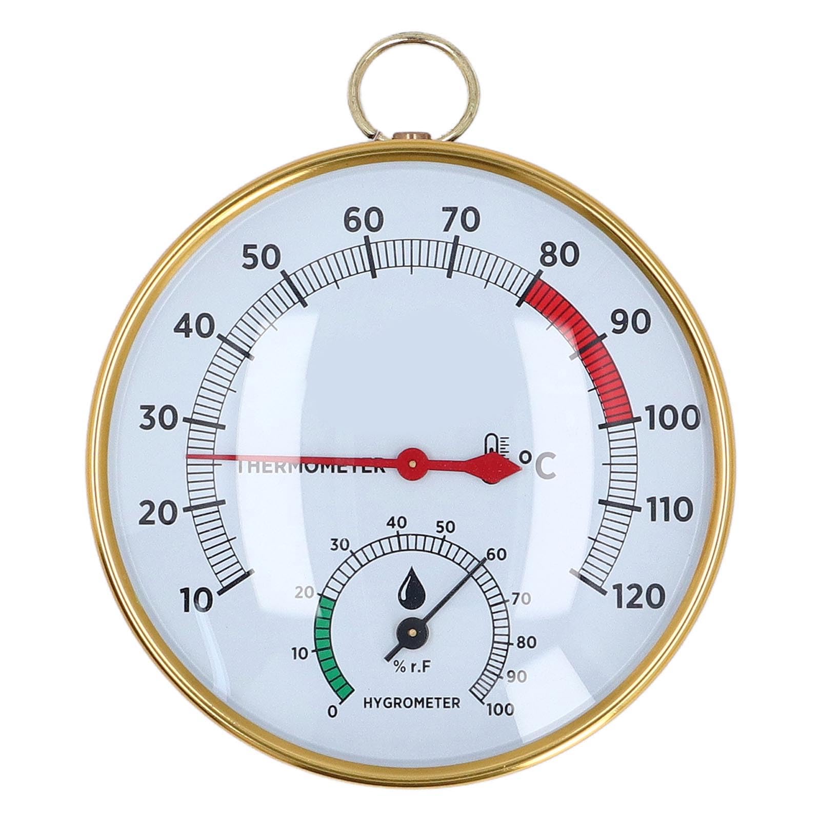 Sauna Thermo-Hygrometer, 2 in 1 Temperature Humidity Meter 10 To 120℃ Indoor Outdoor Waterproof Hygrometer Thermometer, Wall Hanging Thermometer for Greenhouse Spa Sauna Room Home