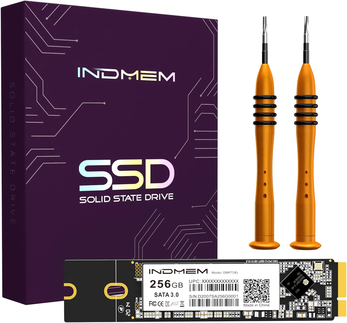 SATA SSD 256GB 3D TLC Flash Drive Disk Replacement for MacBook Air Mid 2012 A1465 (EMC 2558), A1466 (EMC 2559)