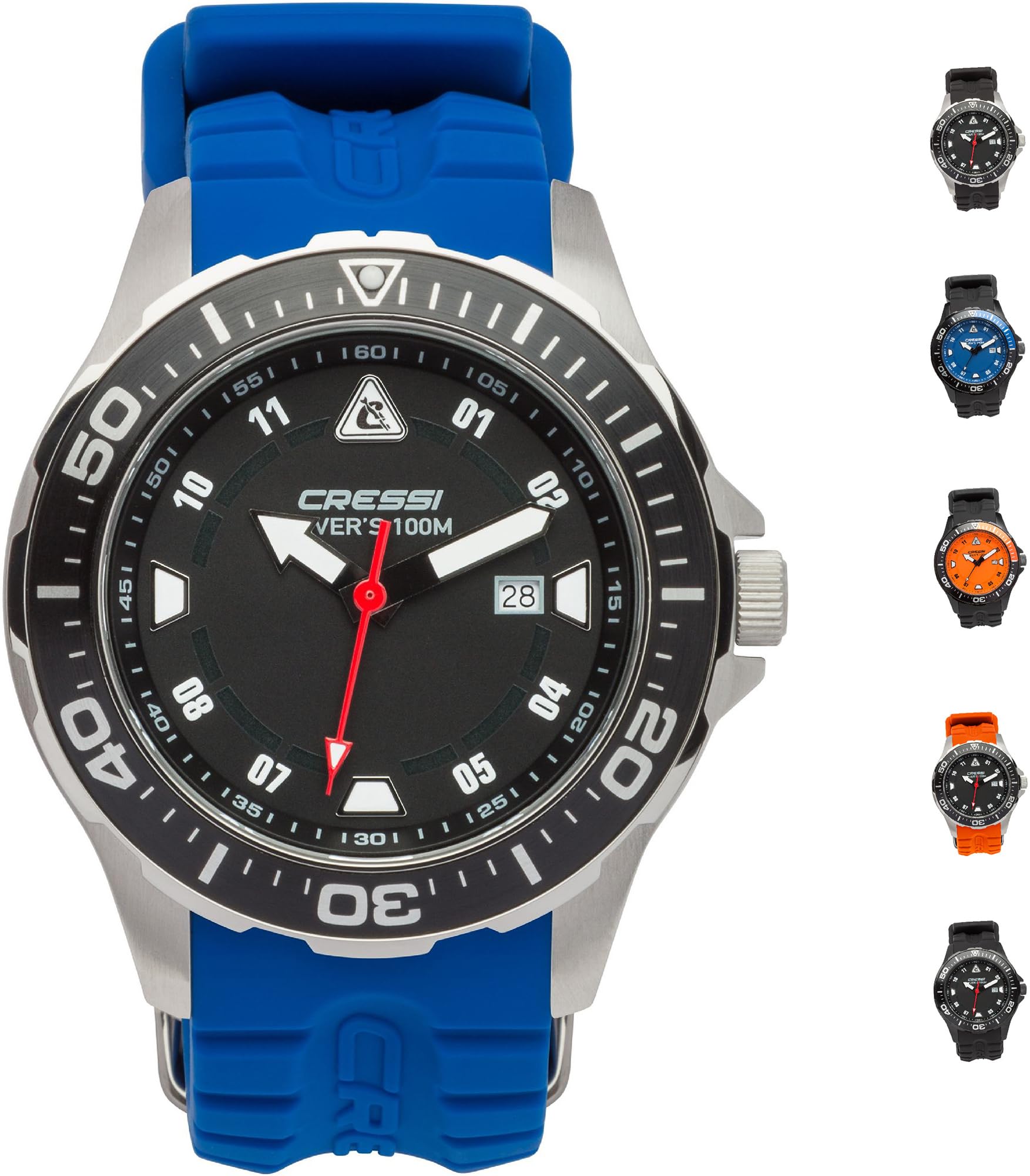 Cressi Unisex Manta Dive Watch, Silver/Black/Blue, One Size — image 1