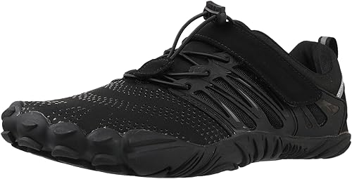 WHITIN Men's Trail Running Shoes Minimalist Barefoot Size 14 Wide Width Toe  Box Gym Workout Fitness Low Zero Drop Yoga Zumba Pilates Heel Black 48 in 