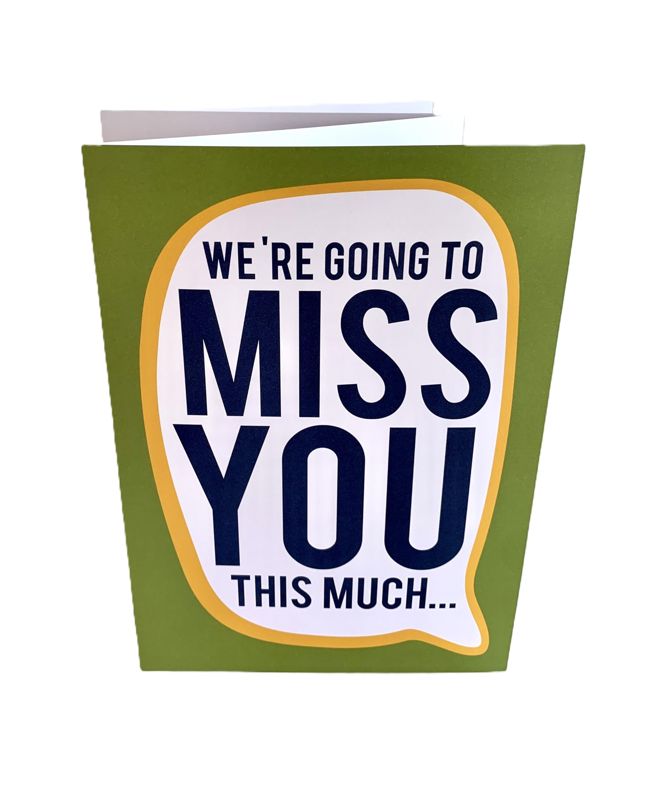 WRAPT 'We're Going To Miss You' Fold Out A4 Card - Leaving Card For Colleagues with 7x Blank A4 Sides | Thank You Teacher Card | New Job, Retirement | Large Greeting Card With Envelope Included